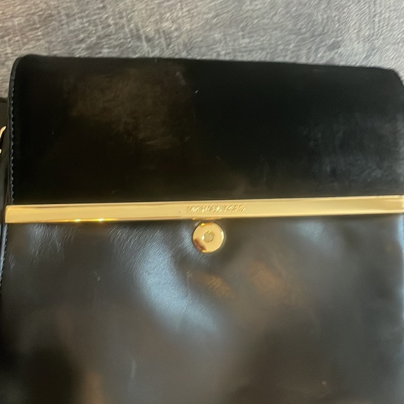 Michael Kors Lana Backpack black calf gold trim new without tags - Picture 6 of 12